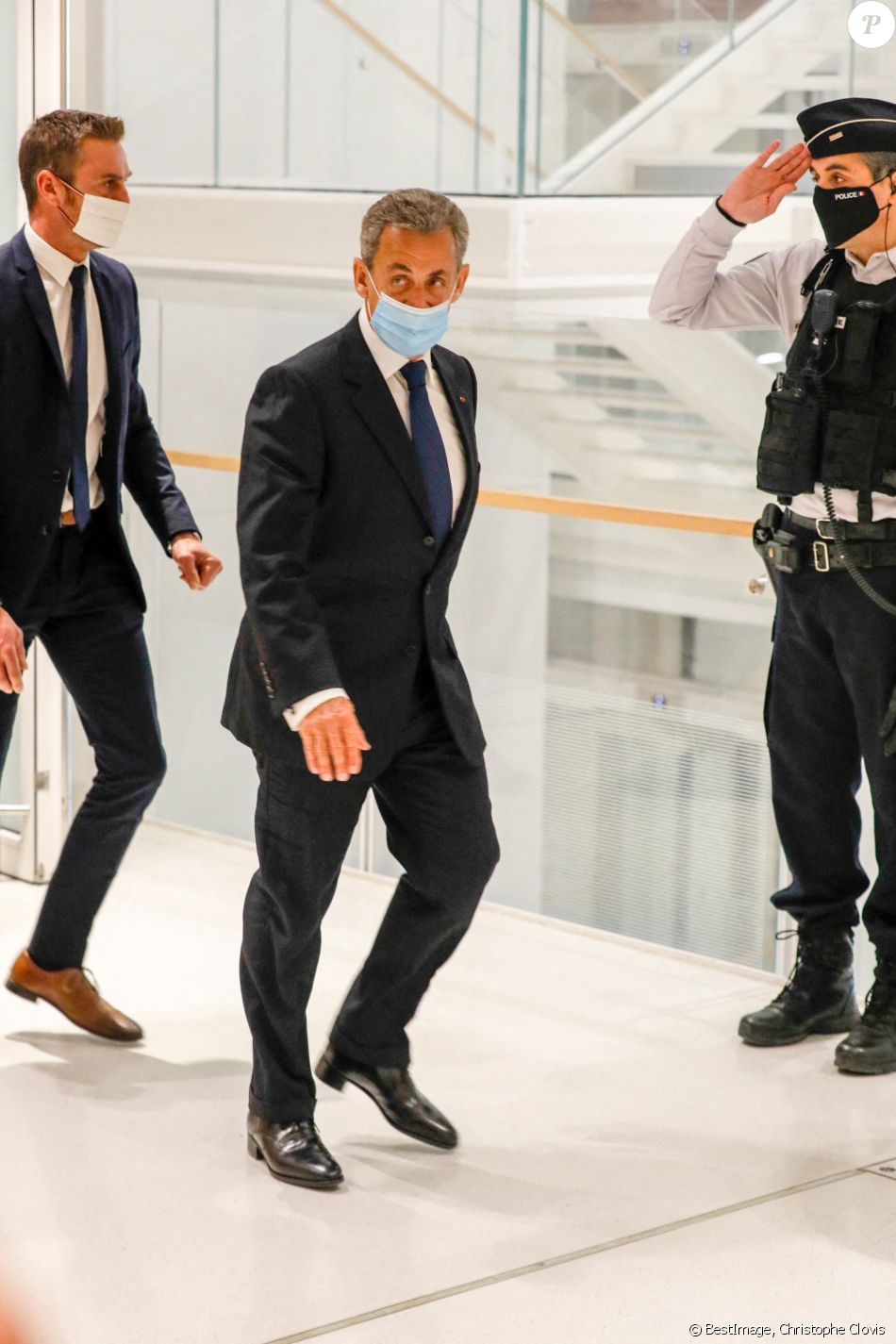 Nicolas Sarkozy condamné à trois ans de prison, dont deux avec sursis lors du verdict final dans &quot;Affaires des écoutes&quot; : reprise du procès de Nicolas Sarkozy pour &quot;corruption&quot; et &quot;trafic d&#039;influence&quot; dans l&#039;affaire des écoutes par la 32ème chambre correctionnelle du tribunal de Paris, France, le 1er mars 2021. © Christophe Clovis/Bestimage   