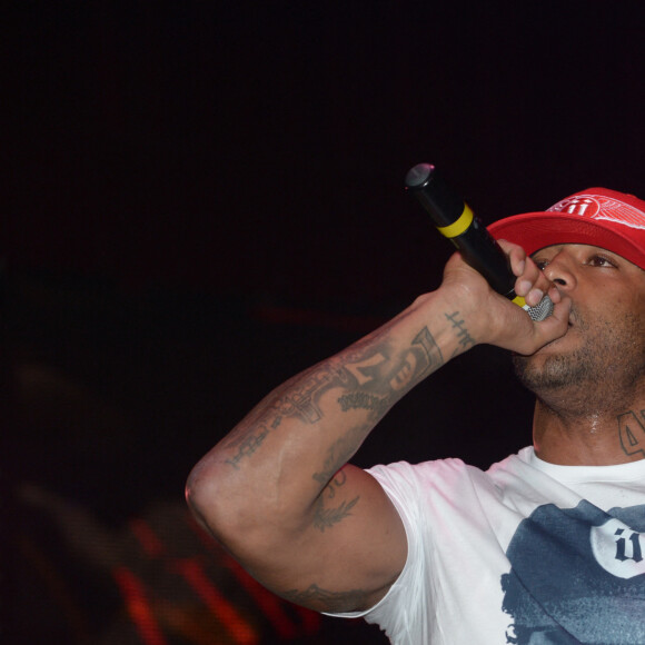 Le chanteur Booba en aftershow au Vip Room a Paris le 13 novembre 2013.