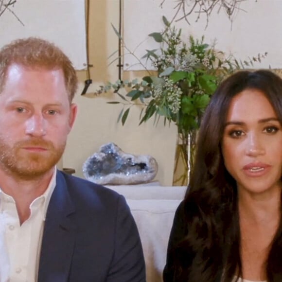 Le prince Harry, duc de Sussex, et Meghan Markle, duchesse de Sussex en interview pour l'émission Engineering A Better World TIME100, le 20 octobre 2020  Prince Harry And Meghan Markle Host Engineering A Better World 