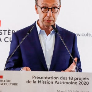 Stéphane Bern - Présentation des 18 projets de la Mission Patrimoine 2020 au ministère de la Culture à Paris le 30 juin 2020. La mission patrimoine confiée à S.Bern contribue à la sauvegarde du patrimoine français dans toute sa diversité. © Jack Tribeca / Bestimage