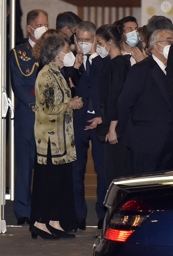 La reine Letizia d'Espagne lors du 19ème concert "In Memoriam" en hommage aux victimes du terrorisme à l'auditorium national à Madrid le 10 mars 2021.