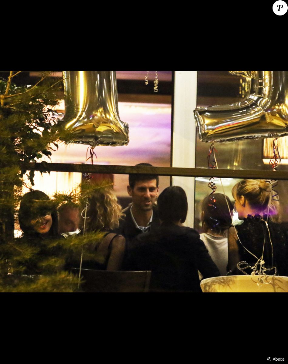 Novak Djokovic fête sa victoire à l'Open d'Australie dans son restaurant à Belgrade. Le 19 février 2020.