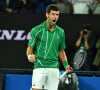 Novak Djokovic lors de l'open d'Australie 2020 à Melbourne. © Chryslène Caillaud / Panoramic / Bestimage