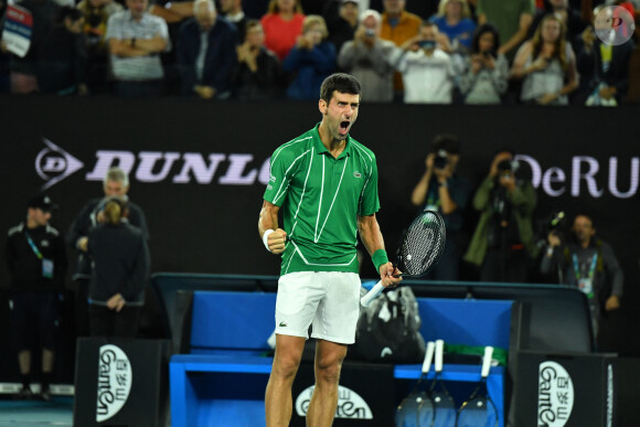 Novak Djokovic lors de l'open d'Australie 2020 à Melbourne. © Chryslène Caillaud / Panoramic / Bestimage