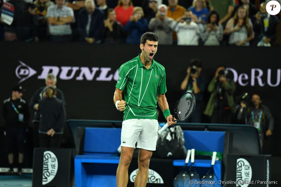 Novak Djokovic lors de l'open d'Australie 2020 à Melbourne. © Chryslène Caillaud / Panoramic / Bestimage