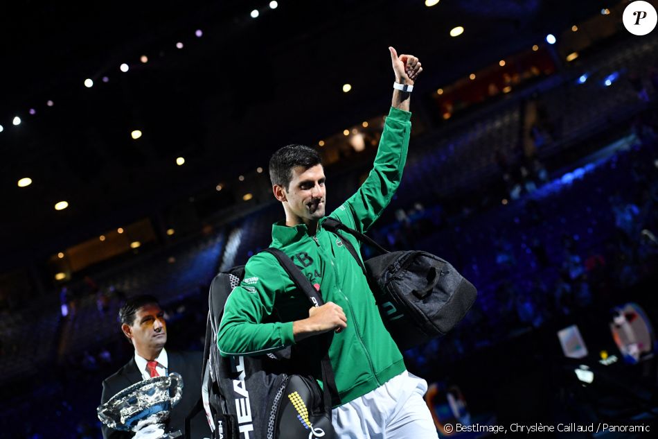 Novak Djokovic lors de l'open d'Australie 2020 à Melbourne le 30 janvier 2020. © Chryslène Caillaud / Panoramic / Bestimage