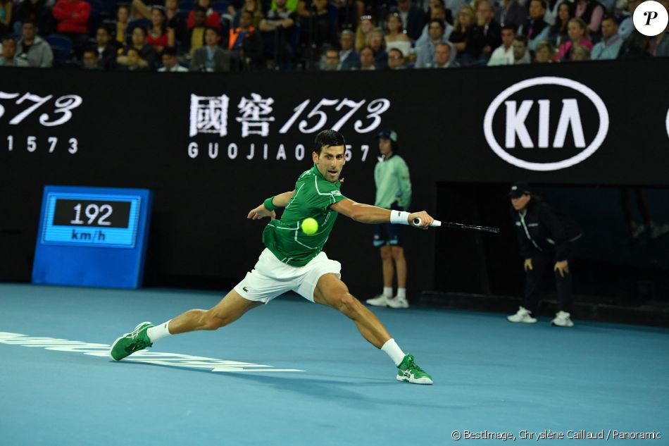 Novak Djokovic lors de l'open d'Australie 2020 à Melbourne le 30 janvier 2020. © Chryslène Caillaud / Panoramic / Bestimage