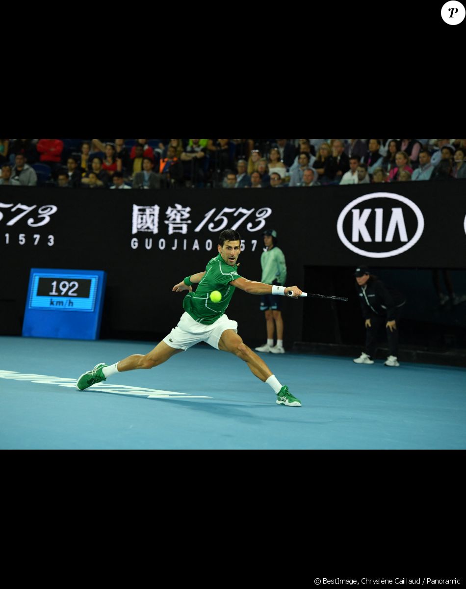 Novak Djokovic lors de l'open d'Australie 2020 à Melbourne le 30 janvier 2020. © Chryslène Caillaud / Panoramic / Bestimage