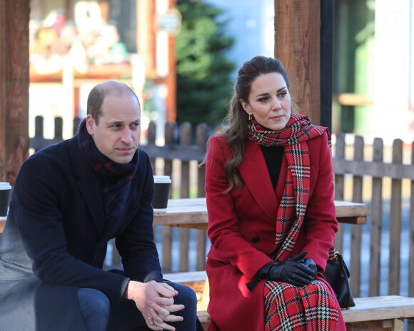 Le prince William, duc de Cambridge, Catherine Kate Middleton, duchesse de Cambridge lors d'une visite du chateau de Cardiff le 9 décembre 2020.