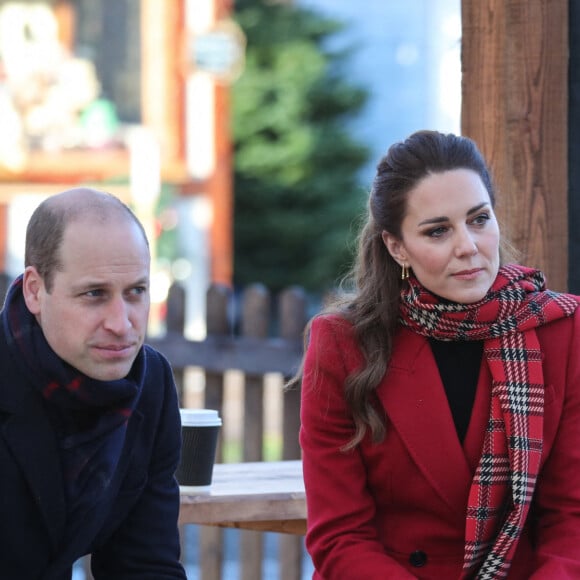 Le prince William, duc de Cambridge, Catherine Kate Middleton, duchesse de Cambridge lors d'une visite du chateau de Cardiff le 9 décembre 2020.