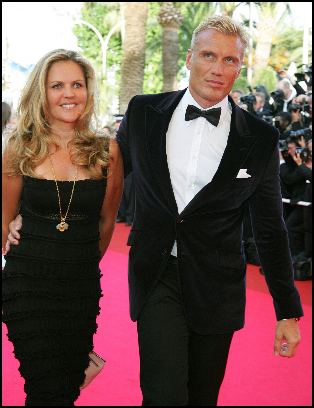 Photo Dolph Lundgren et sa femme, Qviberg au Festival de