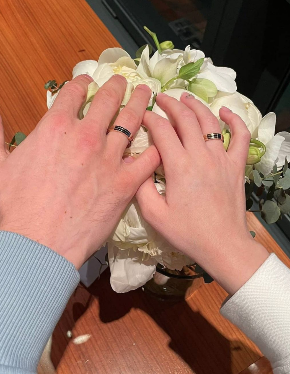Le footballeur Andrey Lunin et son épouse Anastasiia se sont mariés à Madrid le 18 mars 2021.