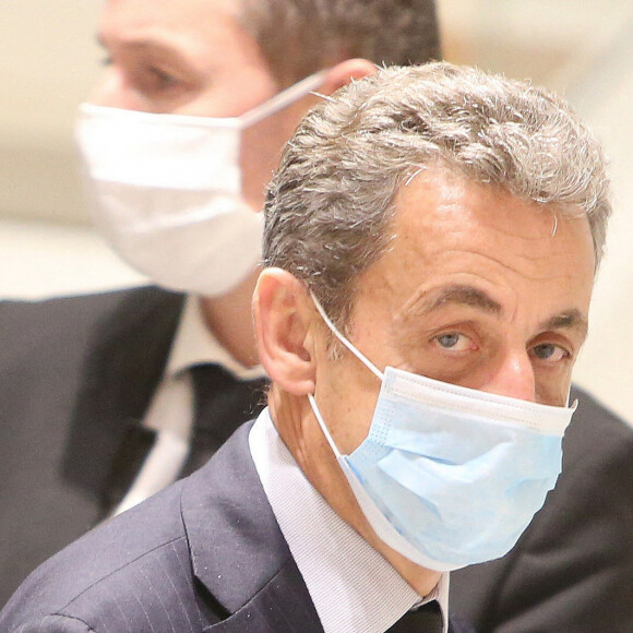 Nicolas Sarkozy - Arrivées au dernier jour des plaidoiries du procès des "écoutes téléphoniques" (affaire Bismuth) au Tribunal de Paris. Le 10 décembre 2020 © Panoramic / Bestimage