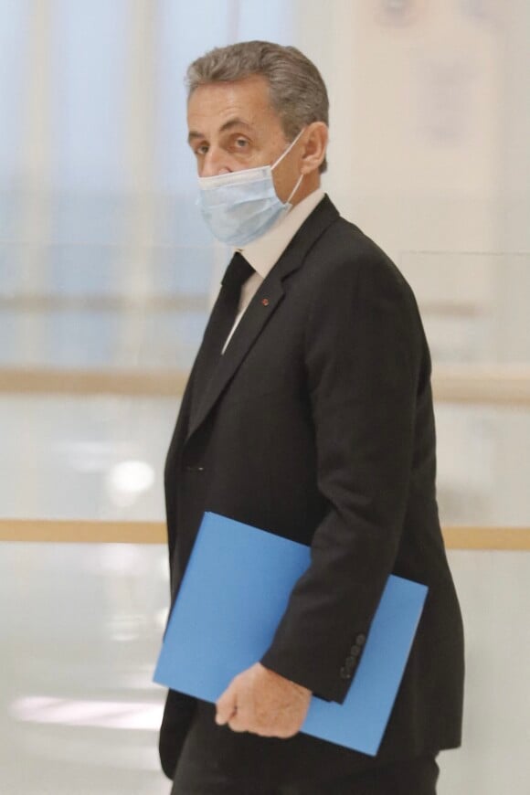 Nicolas Sarkozy - Interruption de séance lors du procès des "écoutes téléphoniques" (aussi affaire Bismuth) à Paris le 7 décembre 2020. © Christophe Clovis / Bestimage 