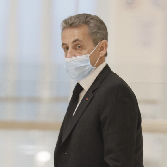 Nicolas Sarkozy - Interruption de séance lors du procès des "écoutes téléphoniques" (aussi affaire Bismuth) à Paris le 7 décembre 2020. © Christophe Clovis / Bestimage 