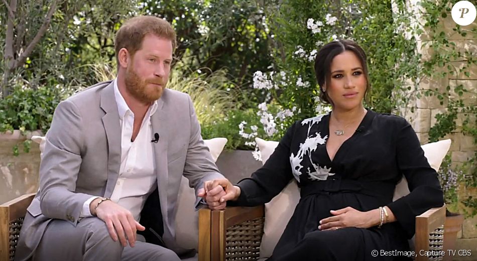 La chaîne CBS va diffuser l'entretien intitulé "Meghan & Harry" entre le prince Harry, Meghan Markle et la présentatrice américaine Oprah Winfrey, qui sera diffusé le 7 mars. Un échange qui promet son lot de révélations explosives. © Capture TV CBS via Bestimage