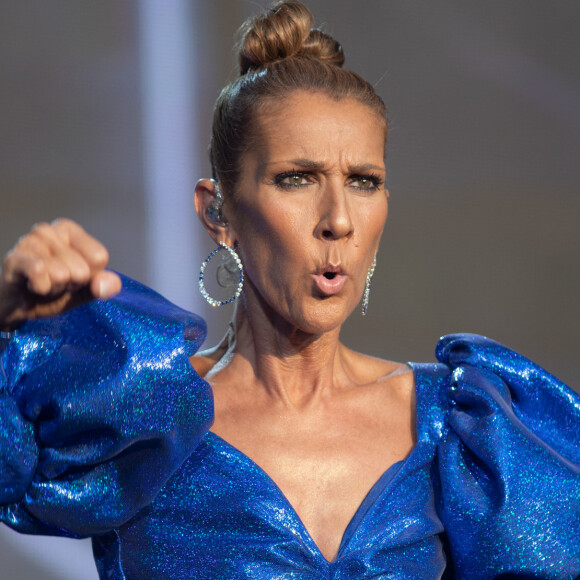 Céline Dion en concert à l'occasion du festival d'été Barclaycard British dans Hyde Park à Londres