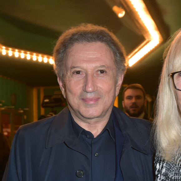 Exclusif - Michel Drucker et sa femme Dany Saval à la générale du spectacle musical Les Choristes au théâtre des Folies Bergère à Paris, France, le 2 mars 2017. © Gorassini-Moreau/Bestimage 