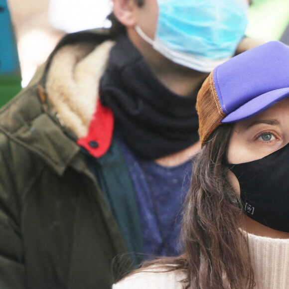Marion Cotillard - Marche pour le climat, de la place de l'Opéra à la place de la République à Paris. Le 28 mars 2021. © Panoramic / Bestimage