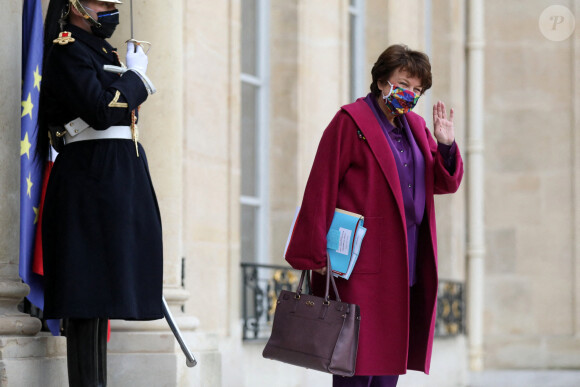 Roselyne Bachelot, ministre de la Culture - Sorties du Conseil des ministres du mercredi 20 janvier 2021 au palais de l'Elysée à Paris © Stéphane Lemouton / Bestimage