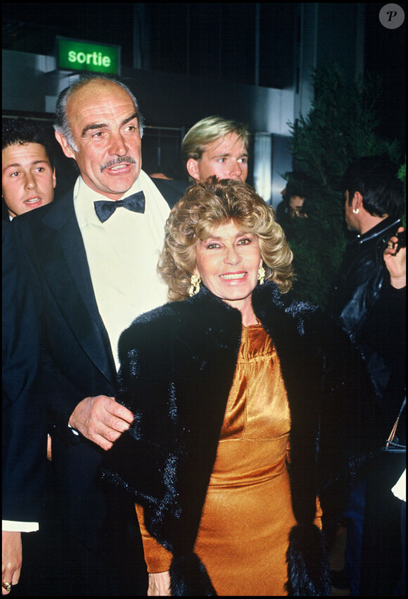 Sean Connery et sa femme Micheline Roquebrune en 1987.