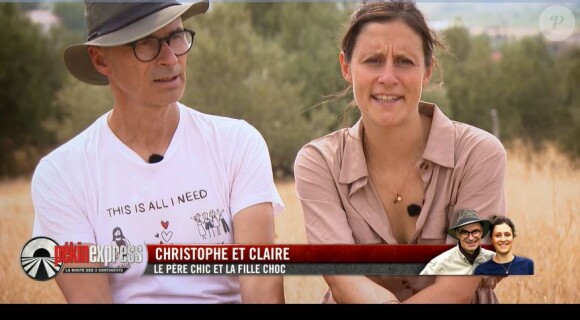 Christophe et Claire lors de l'épisode de "Pékin Express 2021" du 6 avril sur M6