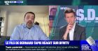 Stéphane Tapie donne des nouvelles de son père Bernard et de la belle-mère Dominique sur BFMTV.