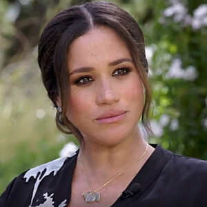 Meghan Markle lors de son interview avec Oprah Winfrey, diffusée le 7 mars 2021.