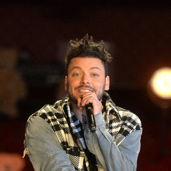 Exclusif - Djimo et Kev Adams au livestream "CamKev Comedy and Songs" diffusé sur la plateforme de streaming Gigson.live, au théâtre Mogador. Paris, France, le 5 avril 2021. © Veeren/Bestimage