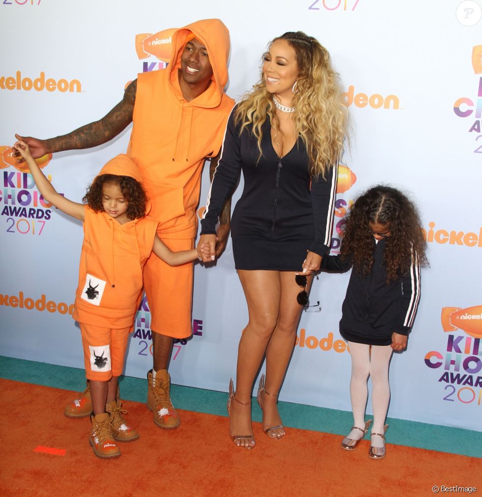 Mariah Carey et Nick Cannon avec leurs enfants Morrocan et Monroe - Soirée des "Nickelodeon's 2017