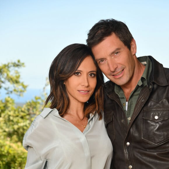 Exclusif - Franck Semonin et Fabienne Carat durant le premier jour de tournage de la nouvelle saison de la série télévisée diffusée sur TF1 "Section de Recherches", le 9 septembre 2019 au Rouret. © Bruno Bebert / Bestimage