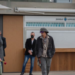 L'acteur américain Johnny Depp présente le film "Minamata" lors de la 5ème édition du BCN Film Fest à Barcelone, Espagne, le 16 avril 2021.