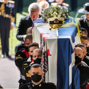 Funérailles du prince Philip, duc d'Edimbourg à la chapelle Saint-Georges du château de Windsor, Royaume Uni, le 17 avril 2021. 