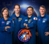 Le portrait officiel des membres d'équipage du SpaceX Crew-2. De gauche à droite, l'astronaute et pilote de la NASA Megan McArthur; Thomas Pesquet, astronaute et spécialiste de mission de l'Agence spatiale européenne (ESA); Akihiko Hoshide, astronaute et spécialiste de mission de la JAXA (Agence japonaise d'exploration aérospatiale); et l'astronaute et commandant de la NASA Shane Kimbrough