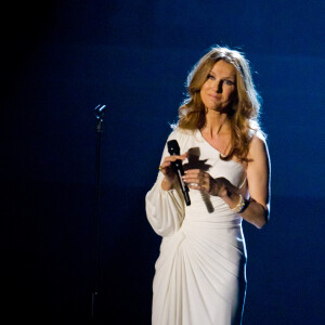 Celine Dion sur la scène du Colosseum du Caesars Palace de Las Vegas, en mars 2011.