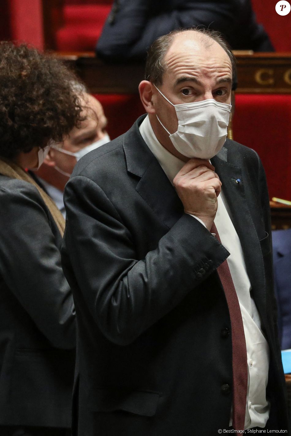 Jean Castex, premier ministre lors de la séance de questions au gouvernement à l'Assemblée Nationale à Paris le 2 février 2021. © Stéphane Lemouton / Bestimage