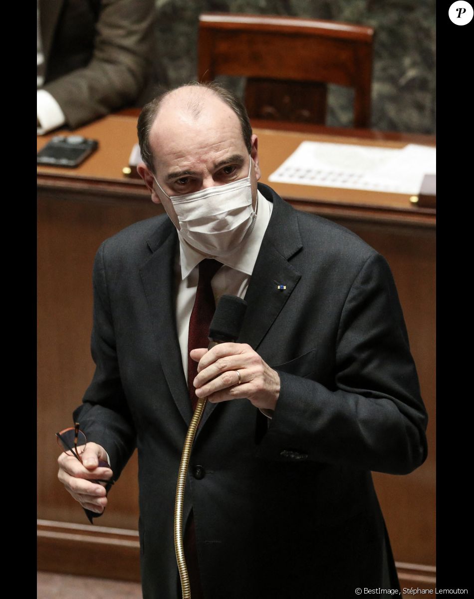 Jean Castex, premier ministre lors de la séance de questions au gouvernement à l'Assemblée Nationale à Paris le 2 février 2021. © Stéphane Lemouton / Bestimage