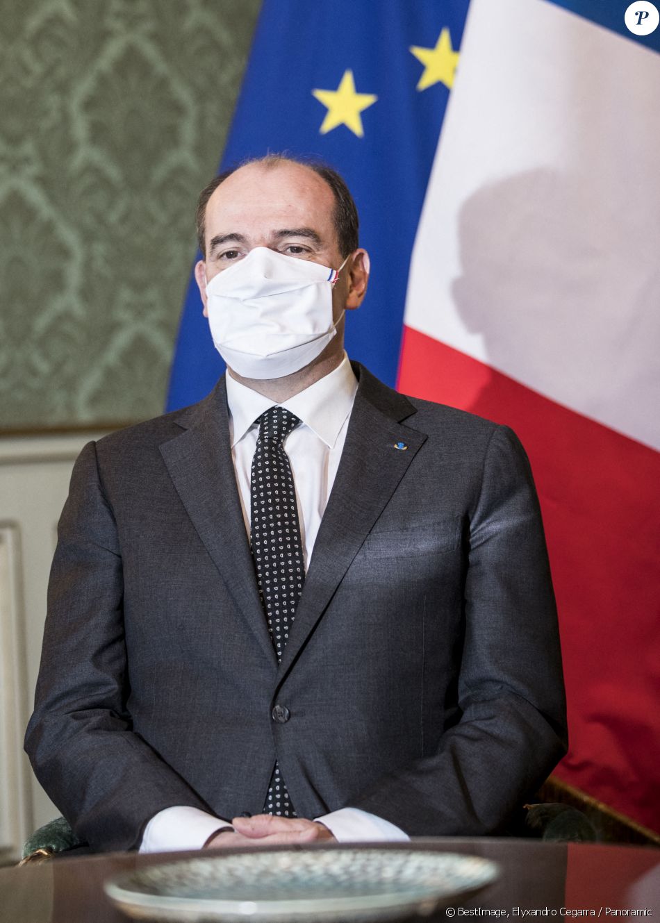 Déplacement du premier ministre Jean Castex à Strasbourg, le 23 janvier 2021. © Elyxandro Cegarra / Panoramic / Bestimage