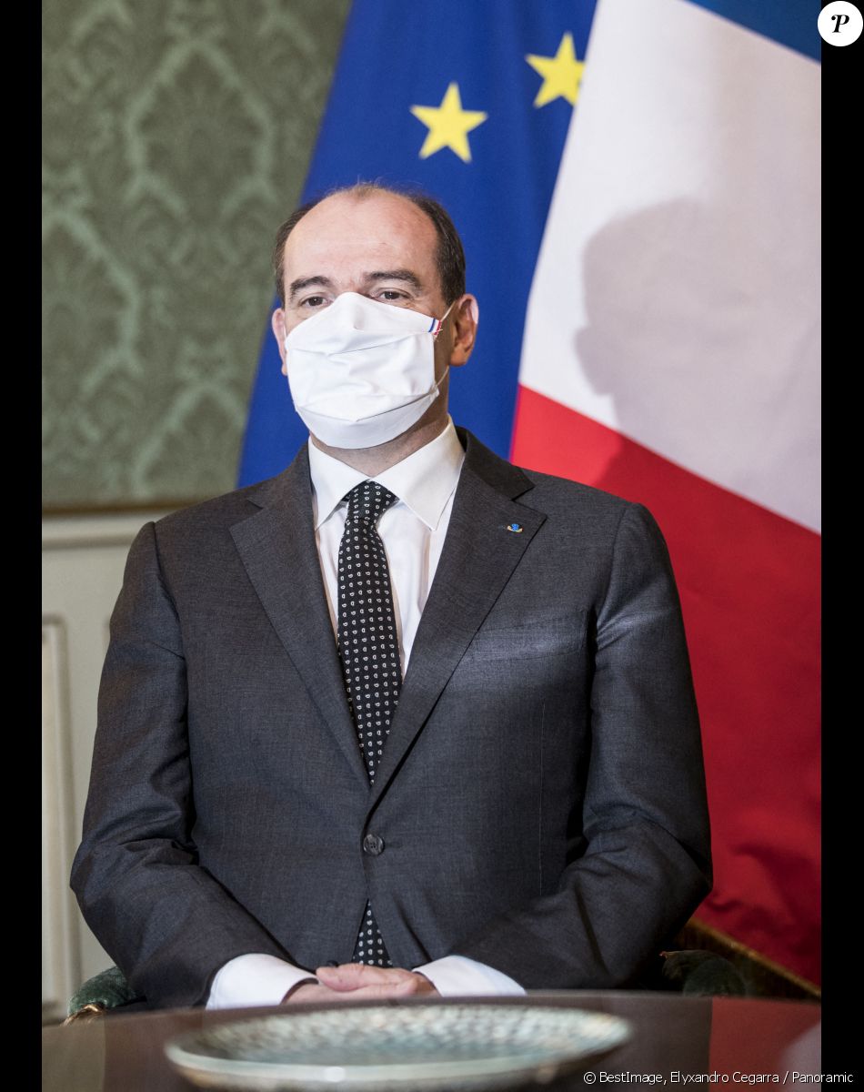 Déplacement du premier ministre Jean Castex à Strasbourg, le 23 janvier 2021. © Elyxandro Cegarra / Panoramic / Bestimage