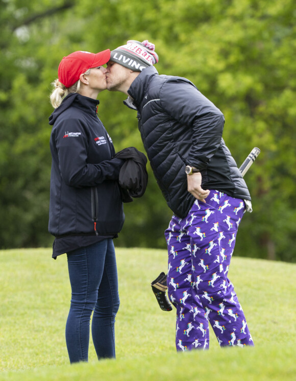 Mike Tindall et sa femme Zara Phillips (Zara Tindall) - Les célébrités au tournoi ISPS Handa Mike Tindall Celebrity Golf Classic à Suitton Coldfield, le 17 mai 2019.