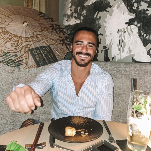 Benjamin Samat au restaurant, le 14 février 2020, photo Instagram