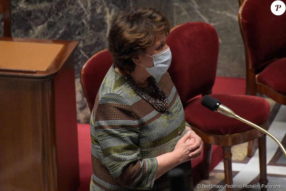 Roselyne Bachelot, ministre de la Culture - Questions au Gouvernement à l'Assemblée nationale à Paris, France, le 16 mars 2021. © Federico Pestellini/Panoramic/Bestimage