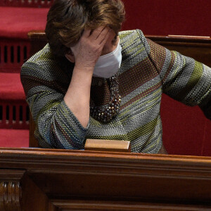 Roselyne Bachelot, ministre de la Culture - Questions au Gouvernement à l'Assemblée nationale à Paris, France, le 16 mars 2021. © Federico Pestellini/Panoramic/Bestimage