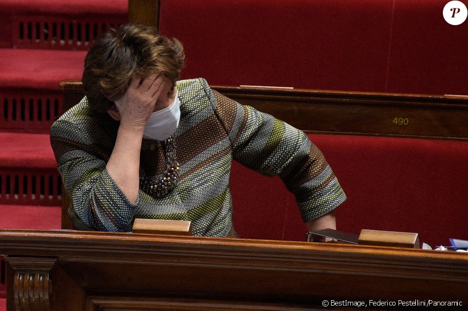 Roselyne Bachelot, ministre de la Culture - Questions au Gouvernement à l'Assemblée nationale à Paris, France, le 16 mars 2021. © Federico Pestellini/Panoramic/Bestimage