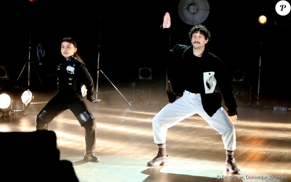 Exclusif - Ilyana et Mehdi Kerkouche (directeur artistique/chorégraphe compagnie EMKA) lors de l'enregistrement de "L'émission : Spéciale On danse chez vous" présentée par Daphné Bürki et Raphaël Yem qui sera diffusée le 24 Avril sur FranceTV. Paris le 21 avril 2021. © Dominique Jacovides / Bestimage