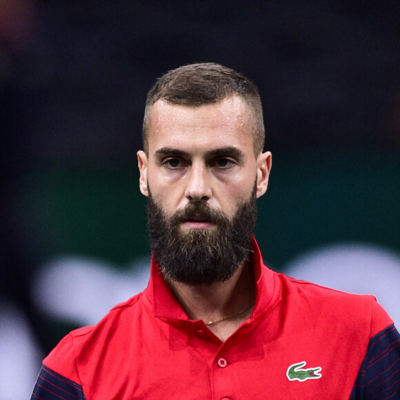 Info - Benoît Paire privé des JO de Tokyo pour "comportements profondément déplacés" - Info - Benoît Paire contrôlé positif au coronavirus - Benoit Paire (Fra) - Benoît Paire affronte Damir Dzumhur lors du tournoi de tennis "Rolex Paris Masters", le 28 octobre 2019 à l'AccorHotels Arena à Paris.