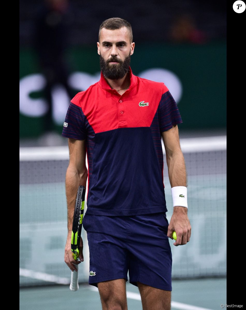 Info - Benoît Paire privé des JO de Tokyo pour "comportements profondément déplacés" - Info - Benoît Paire contrôlé positif au coronavirus - Benoit Paire (Fra) - Benoît Paire affronte Damir Dzumhur lors du tournoi de tennis "Rolex Paris Masters", le 28 octobre 2019 à l'AccorHotels Arena à Paris.