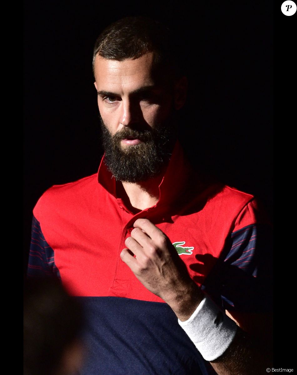Info - Benoît Paire privé des JO de Tokyo pour "comportements profondément déplacés" - Info - Benoît Paire contrôlé positif au coronavirus - Benoit Paire (Fra) - Benoît Paire affronte Damir Dzumhur lors du tournoi de tennis "Rolex Paris Masters", le 28 octobre 2019 à l'AccorHotels Arena à Paris.