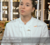 Sarah dans "Top Chef 2021" sur M6.