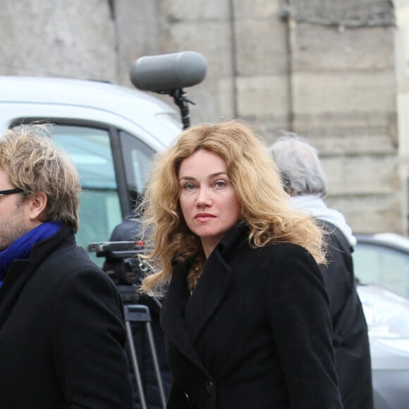 Florian Zeller et Marine Delterme aux obsèques de Jacques Chancel. Photo Nasser Berzane/ABACAPRESS.COM